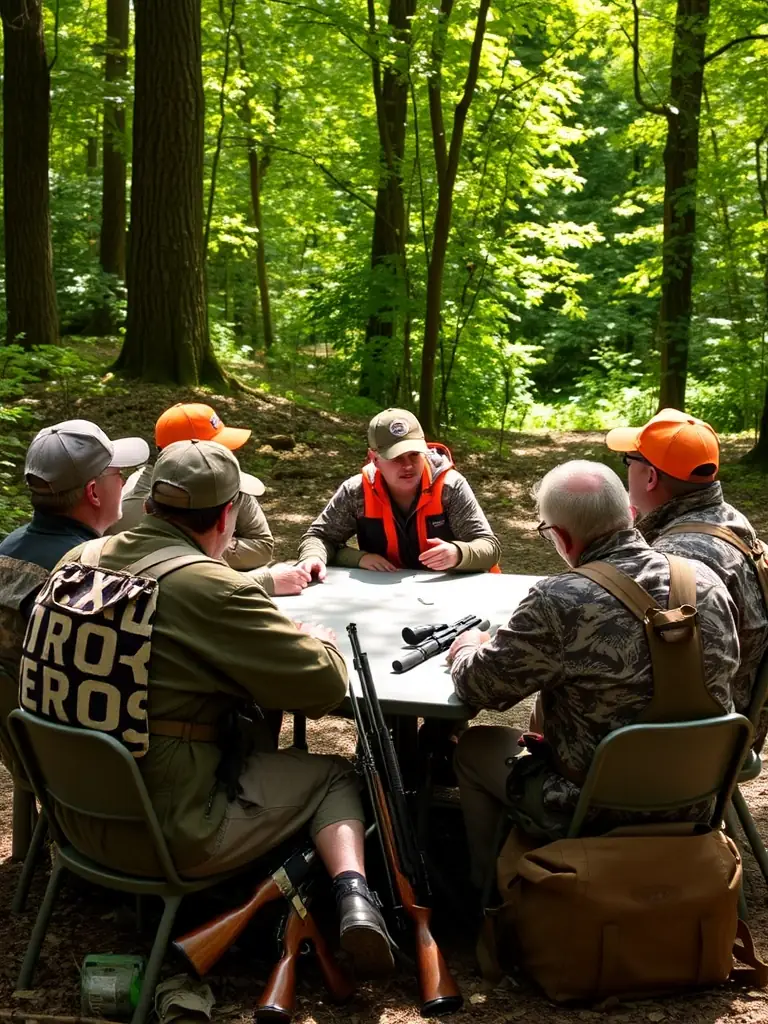 A photo of SCCF members attending a hunting safety workshop, demonstrating the organization's commitment to safe hunting practices.